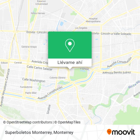 Mapa de Superboletos Monterrey