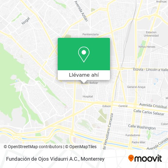 Cómo llegar a Fundación de Ojos Vidaurri . en San Nicolás De Los Garza  en Autobús o Metrorrey?