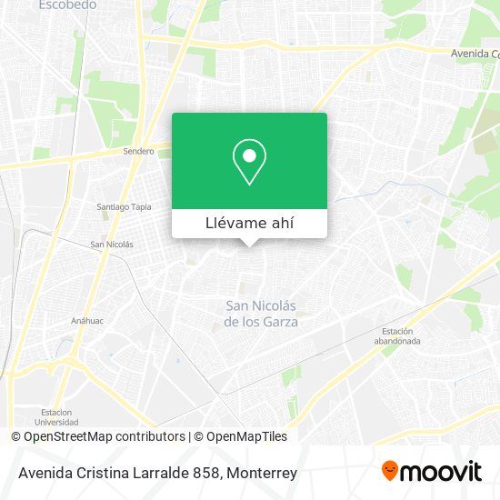 Mapa de Avenida Cristina Larralde 858