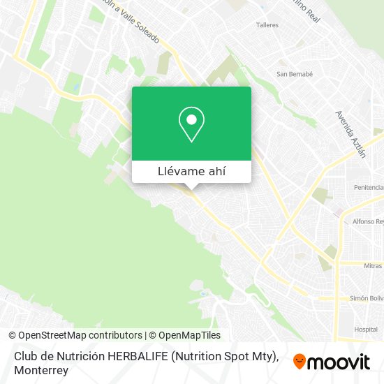 Cómo llegar a Club de Nutrición HERBALIFE (Nutrition Spot Mty) en Monterrey  en Autobús?