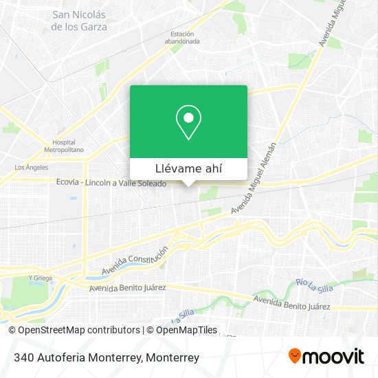 Mapa de 340 Autoferia Monterrey