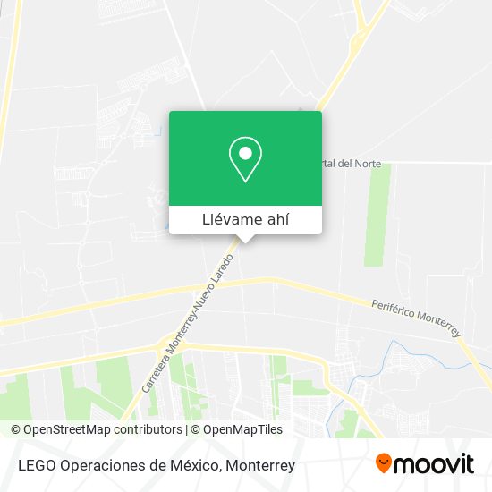 Mapa de LEGO Operaciones de México