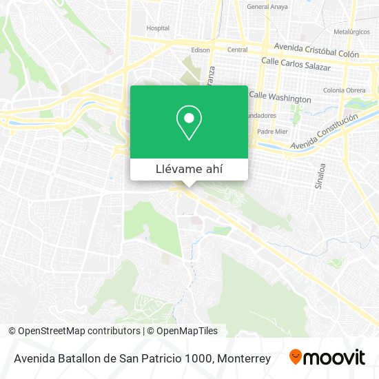 Mapa de Avenida Batallon de San Patricio 1000