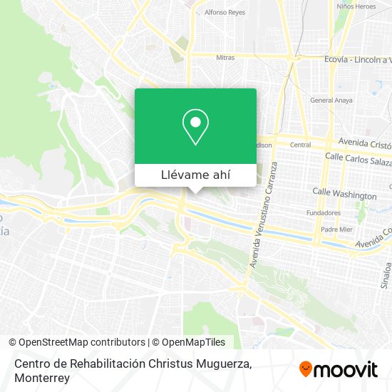 Mapa de Centro de Rehabilitación Christus Muguerza