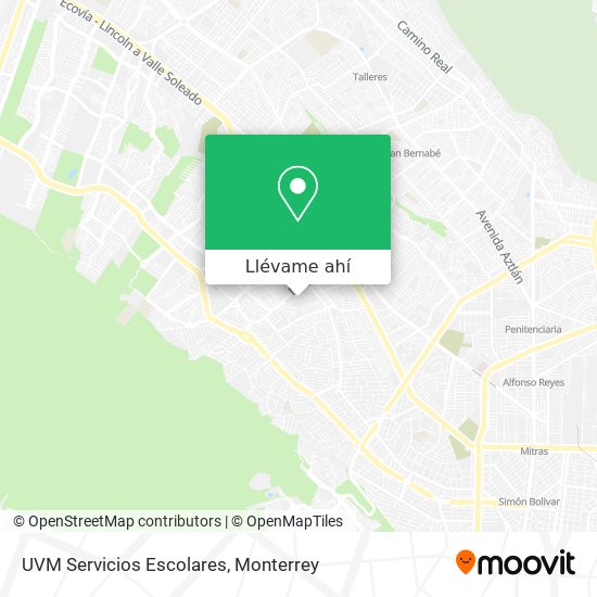 Mapa de UVM Servicios Escolares