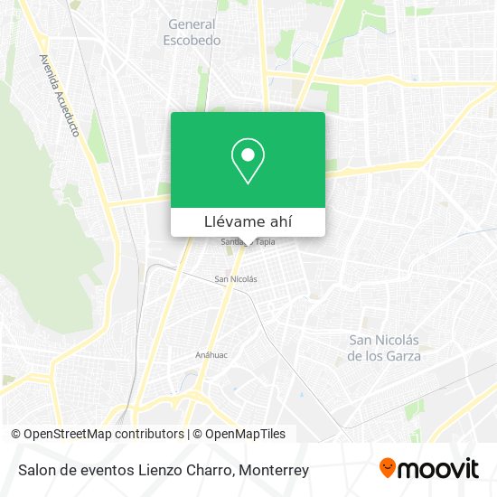 Mapa de Salon de eventos Lienzo Charro
