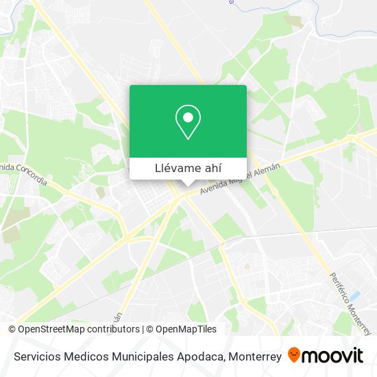 Mapa de Servicios Medicos Municipales Apodaca