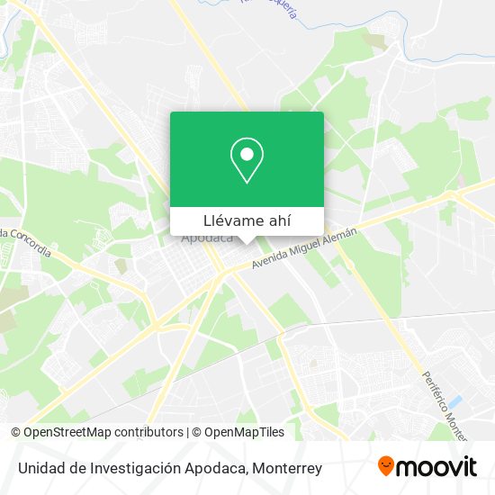 Mapa de Unidad de Investigación Apodaca