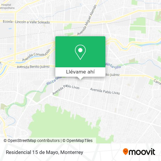 Mapa de Residencial 15 de Mayo