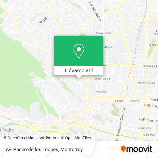 Cómo llegar a Av. Paseo de los Leones en Monterrey en Autobús o Metrorrey?