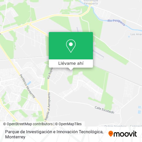 Mapa de Parque de Investigación e Innovación Tecnológica