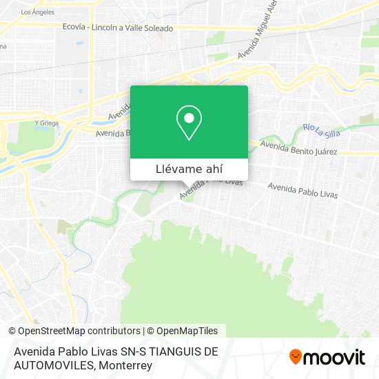 Mapa de Avenida Pablo Livas SN-S TIANGUIS DE AUTOMOVILES