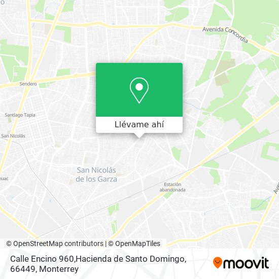 Mapa de Calle Encino 960,Hacienda de Santo Domingo, 66449