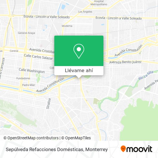 Cómo llegar a Sepúlveda Refacciones Domésticas en Monterrey en Autobús o  Metrorrey?