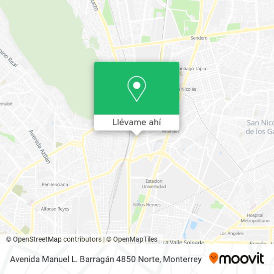 Mapa de Avenida Manuel L. Barragán 4850 Norte