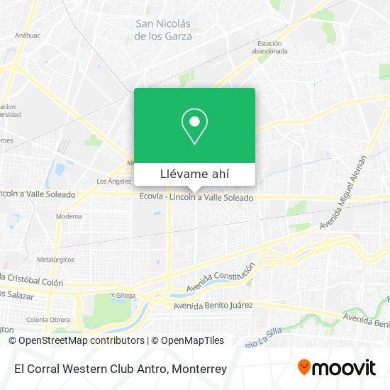 Cómo llegar a El Corral Western Club Antro en San Nicolás De Los Garza en  Autobús o Metrorrey?
