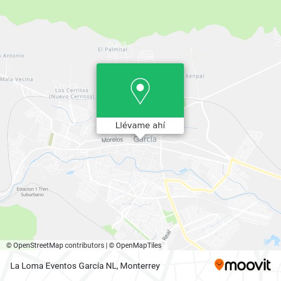 Mapa de La Loma Eventos García NL