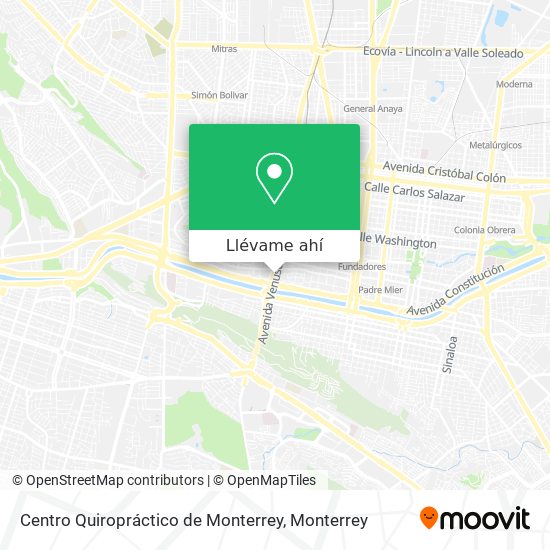 Mapa de Centro Quiropráctico de Monterrey