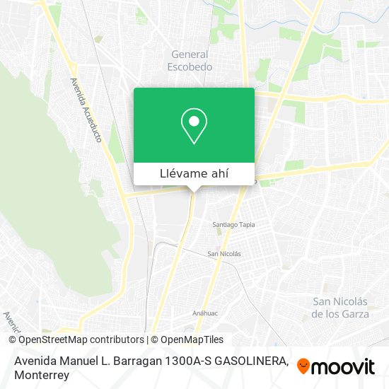 Mapa de Avenida Manuel L. Barragan 1300A-S GASOLINERA