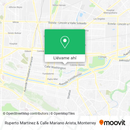 Mapa de Ruperto Martínez & Calle Mariano Arista