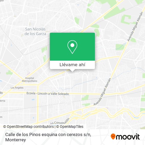 Mapa de Calle de los Pinos esquina con cerezos s / n