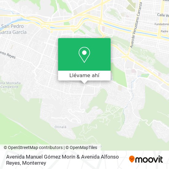 Mapa de Avenida Manuel Gómez Morín & Avenida Alfonso Reyes