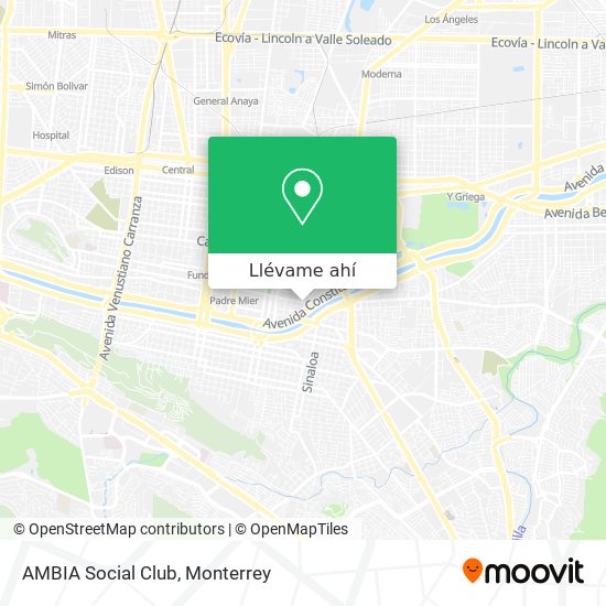 Cómo llegar a AMBIA Social Club en Monterrey en Autobús o Metrorrey?
