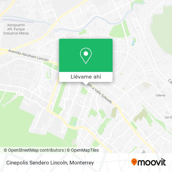 Mapa de Cinepolis Sendero Lincoln