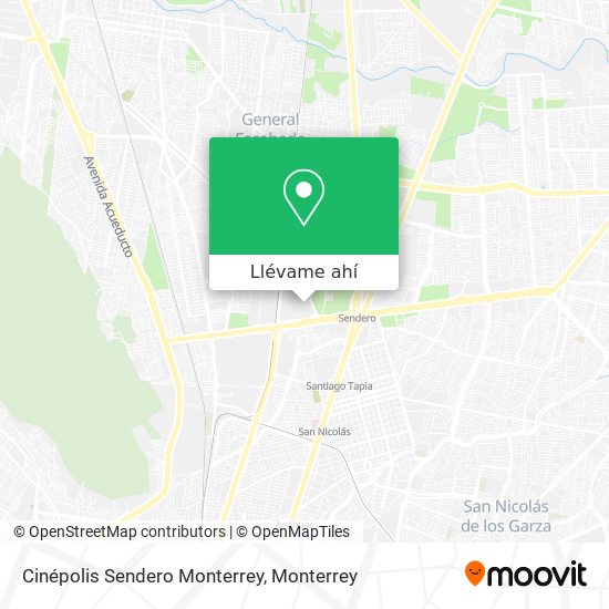 Mapa de Cinépolis Sendero Monterrey