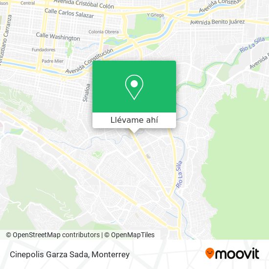 Mapa de Cinepolis Garza Sada