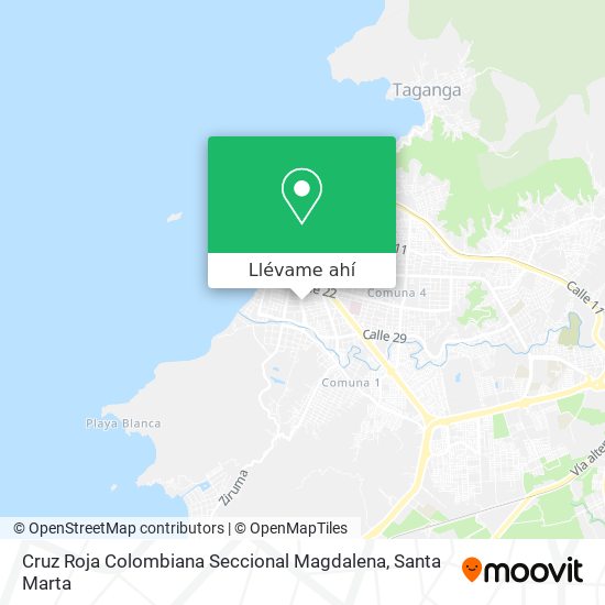Mapa de Cruz Roja Colombiana Seccional Magdalena