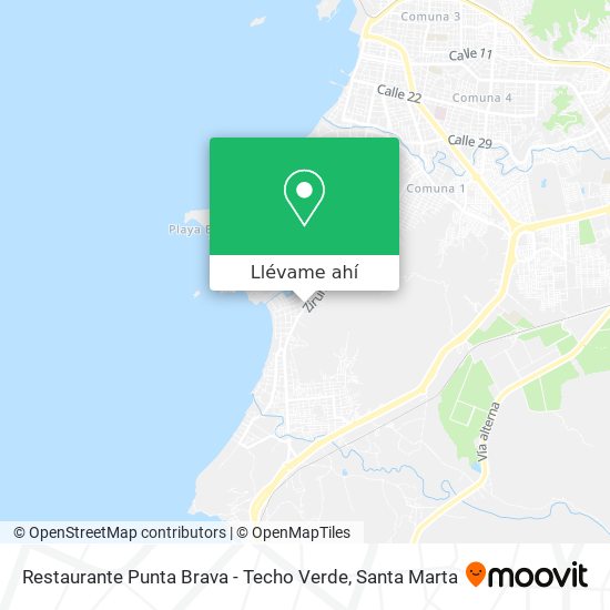 Mapa de Restaurante Punta Brava - Techo Verde
