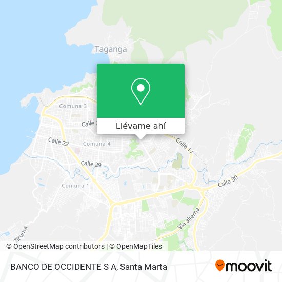 Mapa de BANCO DE OCCIDENTE S A