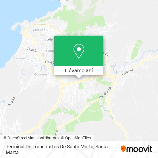 Mapa de Terminal De Transportes De Santa Marta