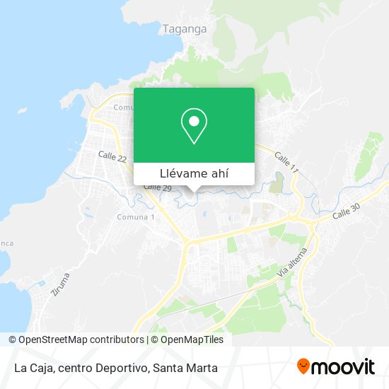 Mapa de La Caja, centro Deportivo