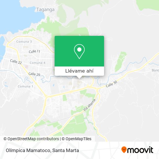 Mapa de Olímpica Mamatoco