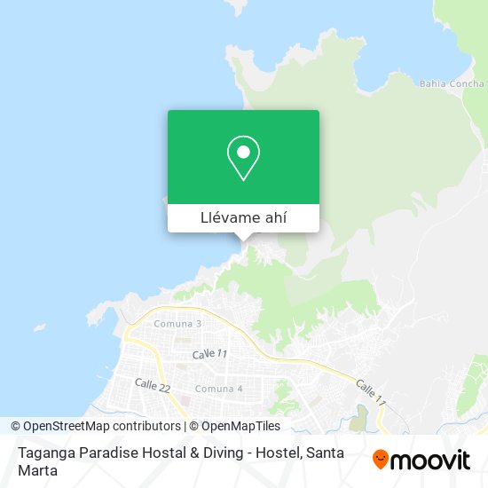 Mapa de Taganga Paradise Hostal & Diving - Hostel
