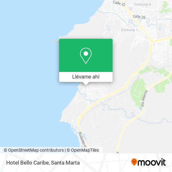 Mapa de Hotel Bello Caribe