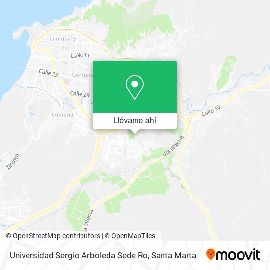 Mapa de Universidad Sergio Arboleda Sede Ro