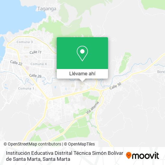 Mapa de Institución Educativa Distrital Técnica Simón Bolívar de Santa Marta