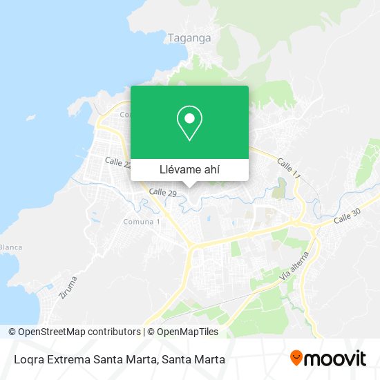 Mapa de Loqra Extrema Santa Marta