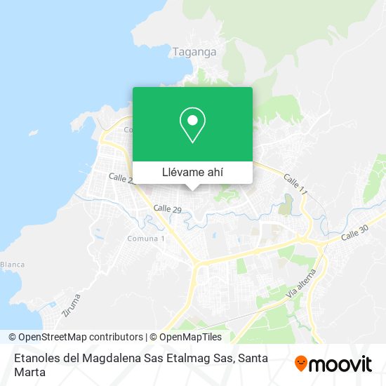 Mapa de Etanoles del Magdalena Sas Etalmag Sas