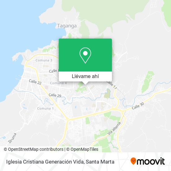 Mapa de Iglesia Cristiana Generación Vida