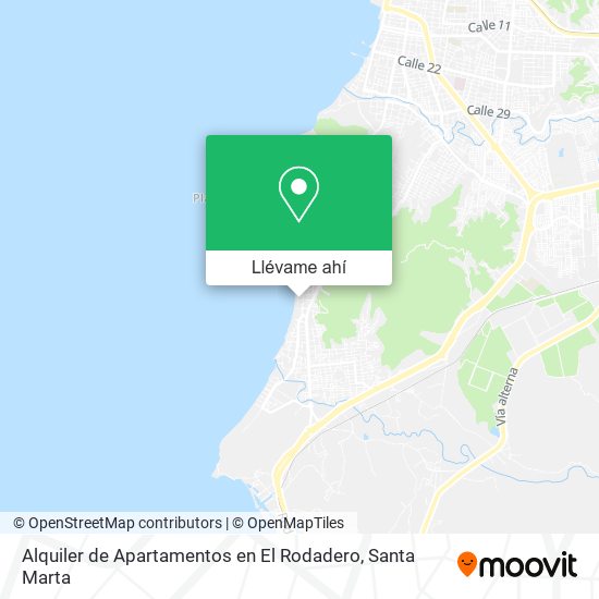Mapa de Alquiler de Apartamentos en El Rodadero