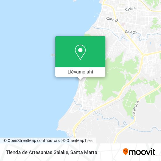 Mapa de Tienda de Artesanías Salake