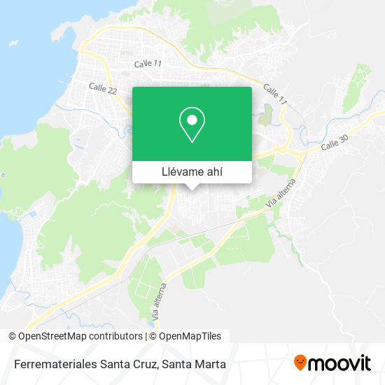 Mapa de Ferremateriales Santa Cruz