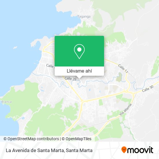 Mapa de La Avenida de Santa Marta