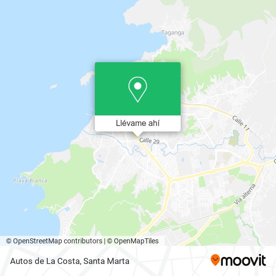 Mapa de Autos de La Costa