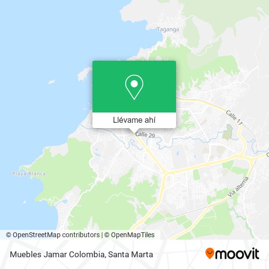 Mapa de Muebles Jamar Colombia