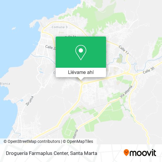 Mapa de Droguería Farmaplus Center